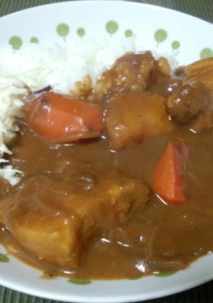 圧力鍋なしでﾄﾛﾄﾛﾎﾟｰｸｶﾚｰ♥-レシピのメイン写真
