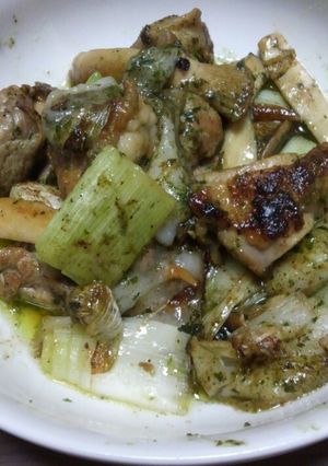 鶏肉と餅のバジル炒め-レシピのメイン写真