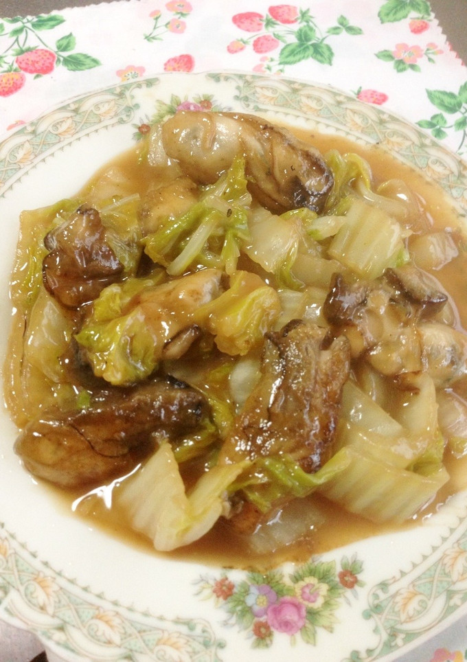 牡蠣と白菜♪♪トロぷるんオイスター炒め-レシピのメイン写真