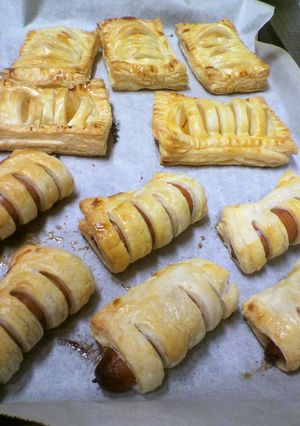 メープルアップルパイとソーセージパイ-レシピのメイン写真