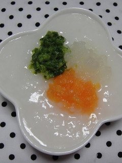 *離乳食初期*3色野菜のお粥-レシピのメイン写真
