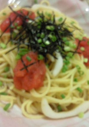 超簡単！明太子・イカ・海苔スパゲッティ-レシピのメイン写真