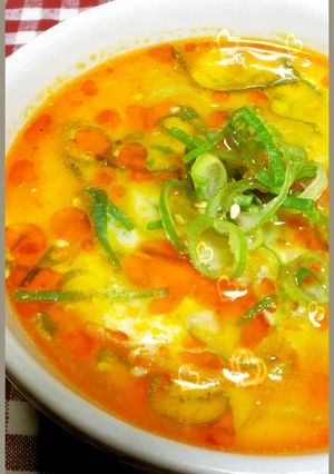 豆乳と野菜だけのスープだ！ハマる酸辣湯！-レシピのメイン写真