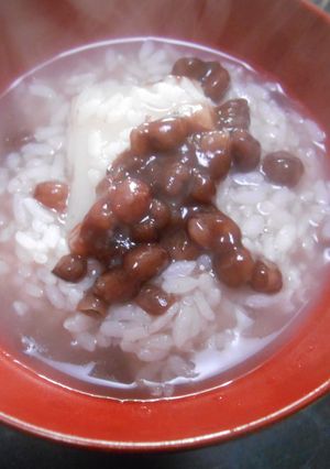 簡単・ゆであずき缶で小豆粥-レシピのメイン写真
