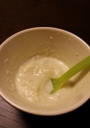 離乳食中期＊高野豆腐とバナナのプリン風-レシピのメイン写真