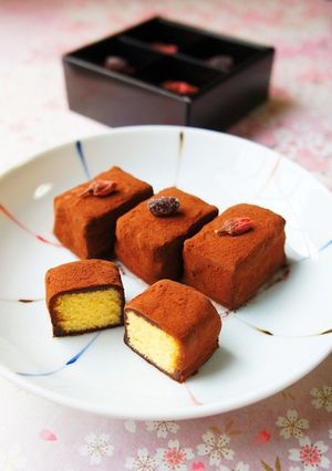 ✿ココア小豆香る~和風レミントンケーキ✿-レシピのメイン写真