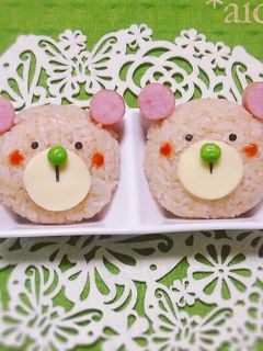 キャラ弁 *くまサン♡おにぎり*-レシピのメイン写真