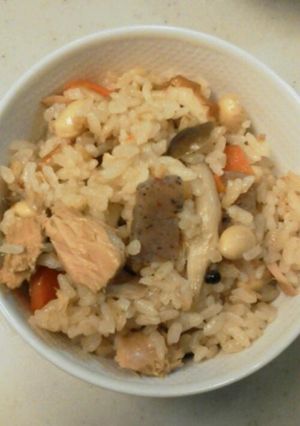 大豆とツナの簡単炊き込み御飯-レシピのメイン写真
