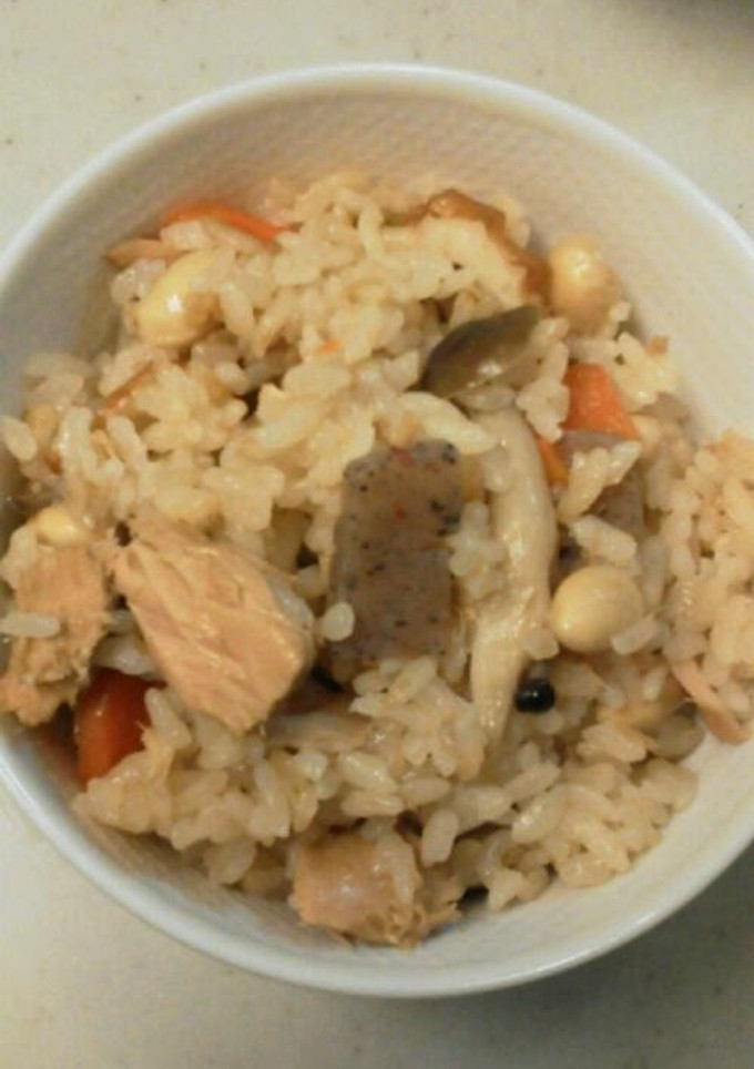 大豆とツナの簡単炊き込み御飯-レシピのメイン写真