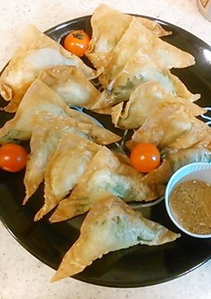 カリふわ～♪簡単れんこんカニ揚げワンタン-レシピのメイン写真