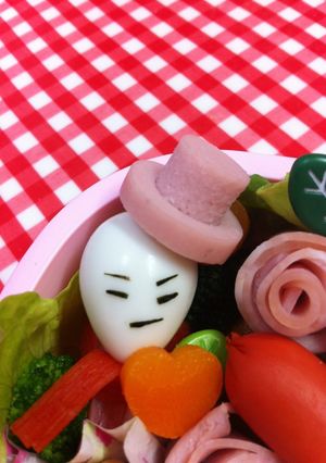 魚肉ソーセージで簡単帽子♡キャラ弁おかず-レシピのメイン写真