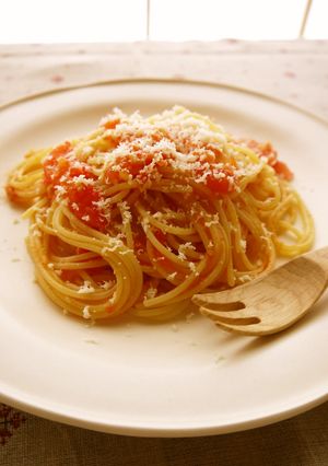 【定番】トマトとパルミジャーノのパスタ-レシピのメイン写真
