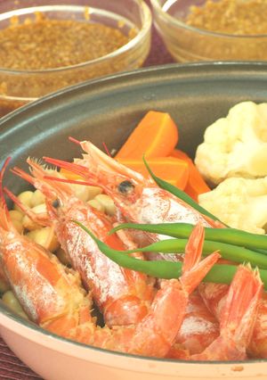 有機金ごまみそだれのホットサラダ-レシピのメイン写真