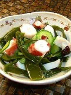 タコと茎わかめの酢の物-レシピのメイン写真