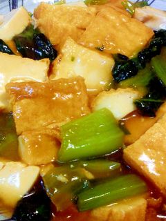 厚揚げとチンゲン菜のサッと炒め煮-レシピのメイン写真