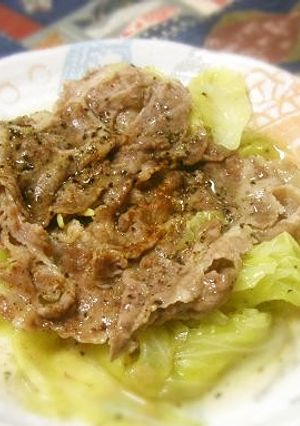 簡単蒸し焼肉＆付け合わせ-レシピのメイン写真
