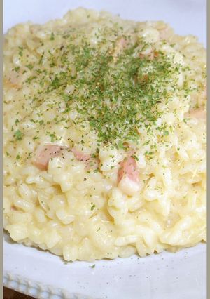 豆乳を使った基本のクリーミーリゾットだよ-レシピのメイン写真