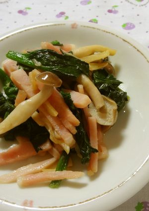 ほうれん草♪ガーリック醤油バター-レシピのメイン写真