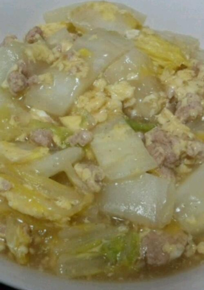 白菜と挽き肉の卵とじ旨煮-レシピのメイン写真