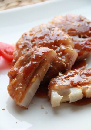 蓮根の肉巻きコチュマヨダレ-レシピのメイン写真