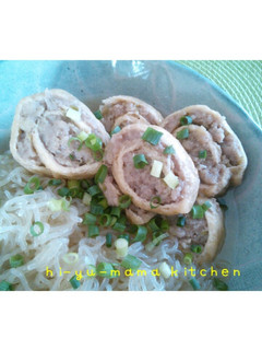 油揚げとひき肉のロール煮-レシピのメイン写真