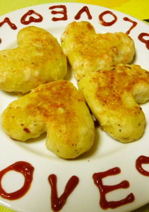 バレンタインLOVEコロッケ風エビポテト-レシピのメイン写真