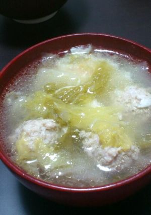 白菜とろとろ♡肉団子汁-レシピのメイン写真