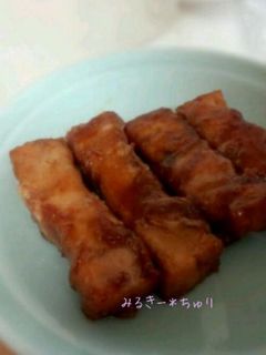 こってり*厚揚げの豚肉巻き-レシピのメイン写真