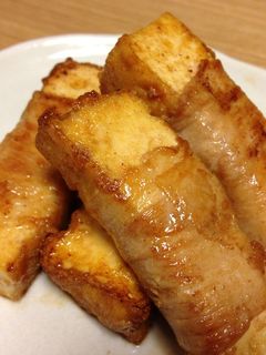 簡単☆節約 厚揚げの豚肉巻き-レシピのメイン写真