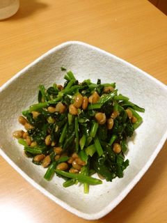 栄養満点♪ほうれん草のしょうが納豆和え-レシピのメイン写真
