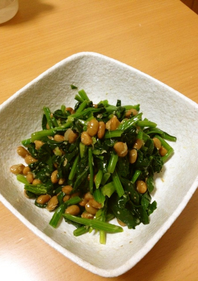 栄養満点♪ほうれん草のしょうが納豆和え-レシピのメイン写真