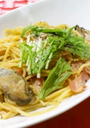 牡蠣とベーコンのパスタ。-レシピのメイン写真