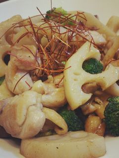 鶏もも肉と蓮根の中華炒め-レシピのメイン写真