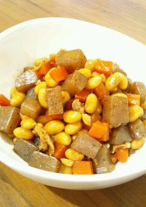 大豆と人参と蒟蒻のコロコロ煮-レシピのメイン写真