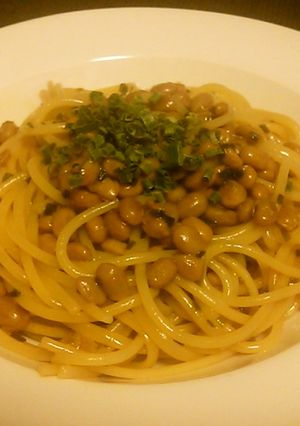 納豆大好き!!どシンプル和風スパ♪-レシピのメイン写真