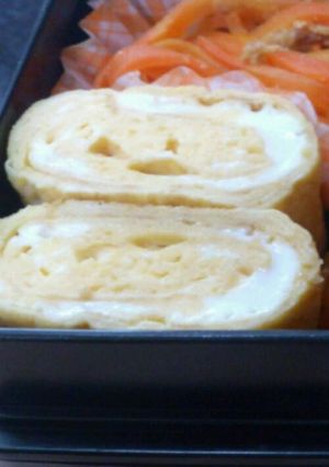 丸いフライパンで作る、卵1つの卵焼き-レシピのメイン写真