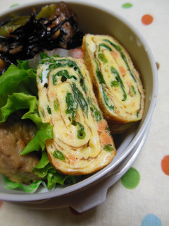 ほうれん草と鮭フレークの卵焼き✿-レシピのメイン写真