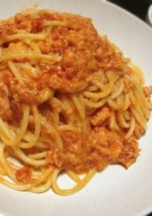 蟹のトマトクリームパスタ-レシピのメイン写真