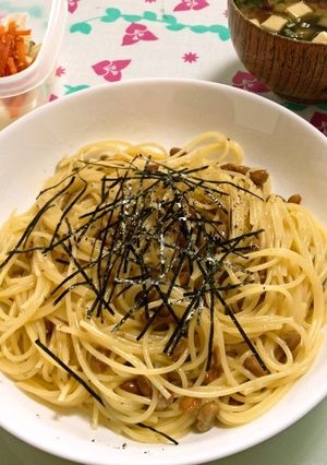 一番シンプルで簡単な☆納豆パスタ-レシピのメイン写真