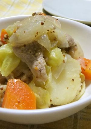 キャベツinまろやか粒マスタード肉じゃが-レシピのメイン写真
