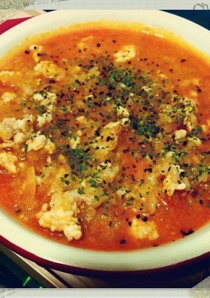 簡単‼鶏ひき肉のヘルシー玄米リゾット♥-レシピのメイン写真