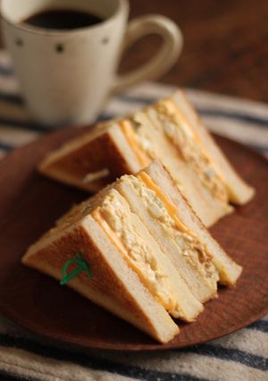 ツナタルタル＆チェダーチーズホットサンド-レシピのメイン写真