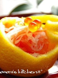柚子カップ♥簡単飾り切り♪器カッティング-レシピのメイン写真
