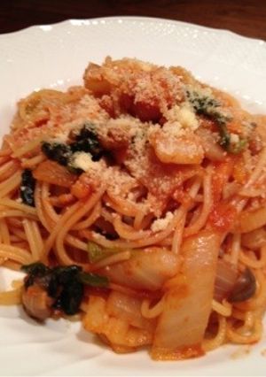 白菜でナポリタン-レシピのメイン写真