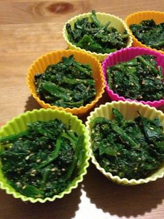 お弁当に☆ほうれん草ゴマあえ大量生産-レシピのメイン写真