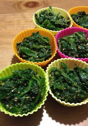 お弁当に☆ほうれん草ゴマあえ大量生産-レシピのメイン写真