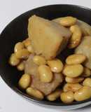 ぶり大根の煮汁de里芋と大豆の煮物