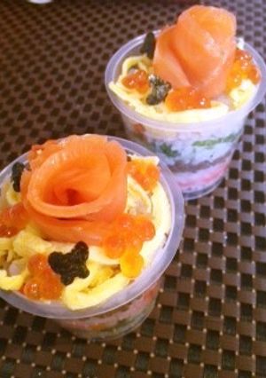 ちらし寿司のカップケーキ-レシピのメイン写真
