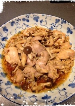 ♤鶏肉とキノコの付け置き簡単炒め♡-レシピのメイン写真
