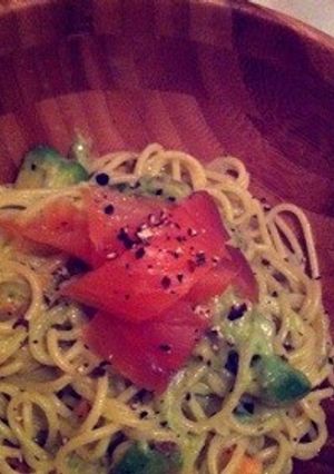 サーモン•アボカド•ブルーチーズパスタ-レシピのメイン写真